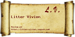 Litter Vivien névjegykártya