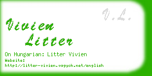 vivien litter business card